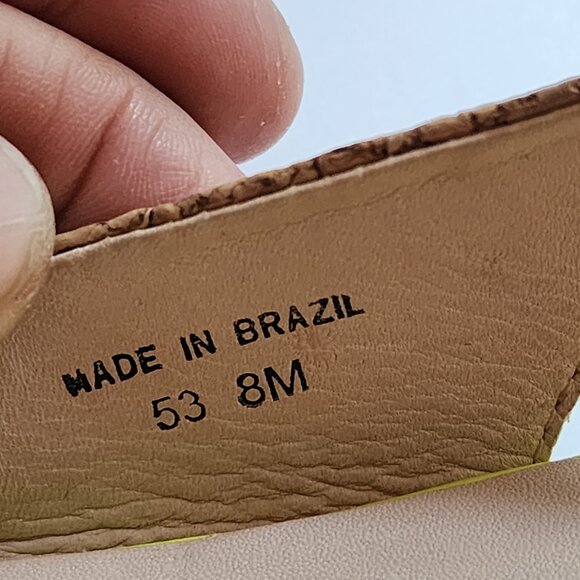 KATE SPADE Ginny Pointed Toe Kork Flat Slingback Sandals Bow Neon Yellow - Picture 6 of 7